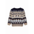 Boy's Sticked Christmas Ren Ren Ugly Pullover